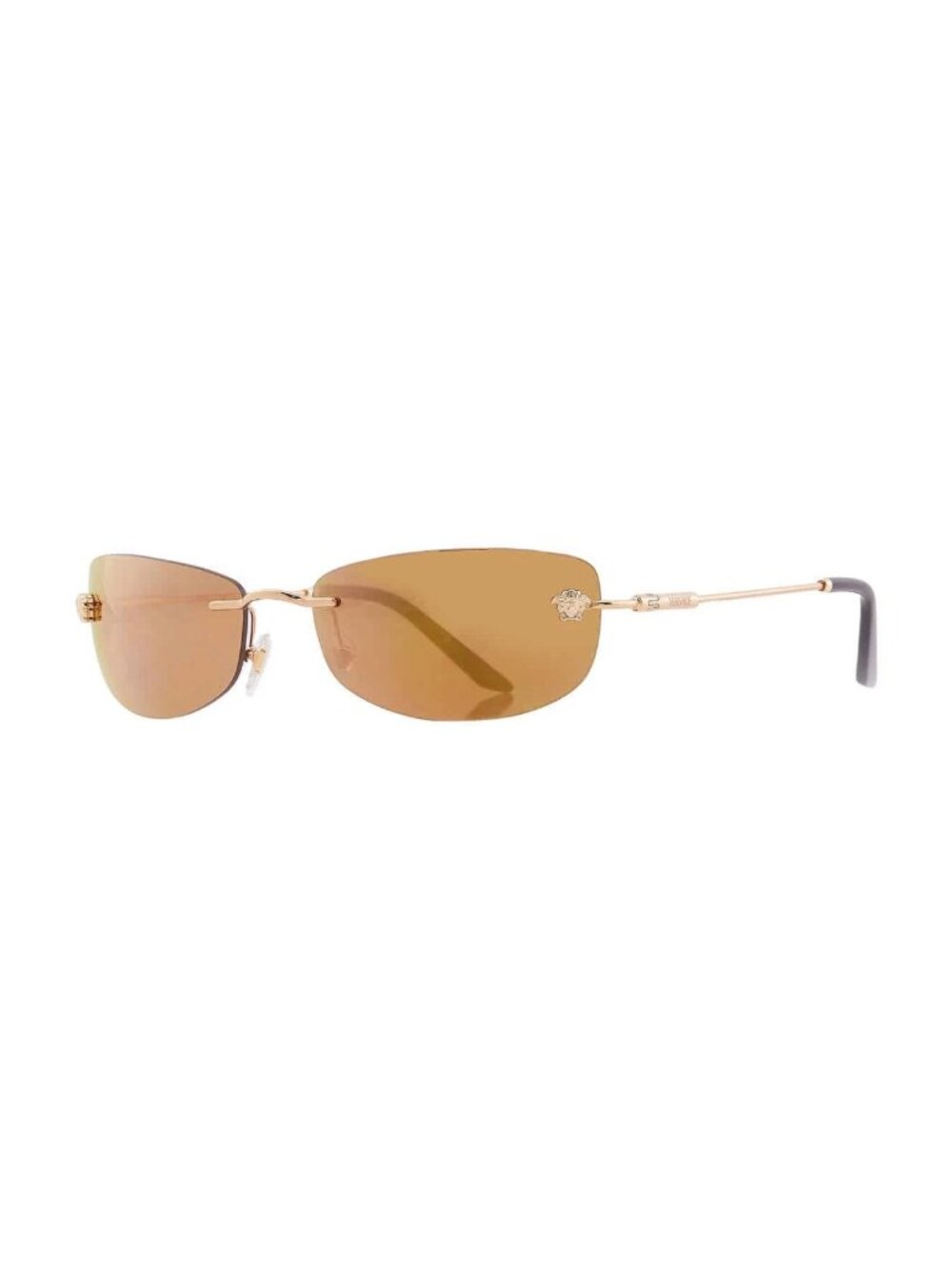 Versace Bronze Mirror Gold Rectangular Men's Sunglasses VE2279 10027I 60